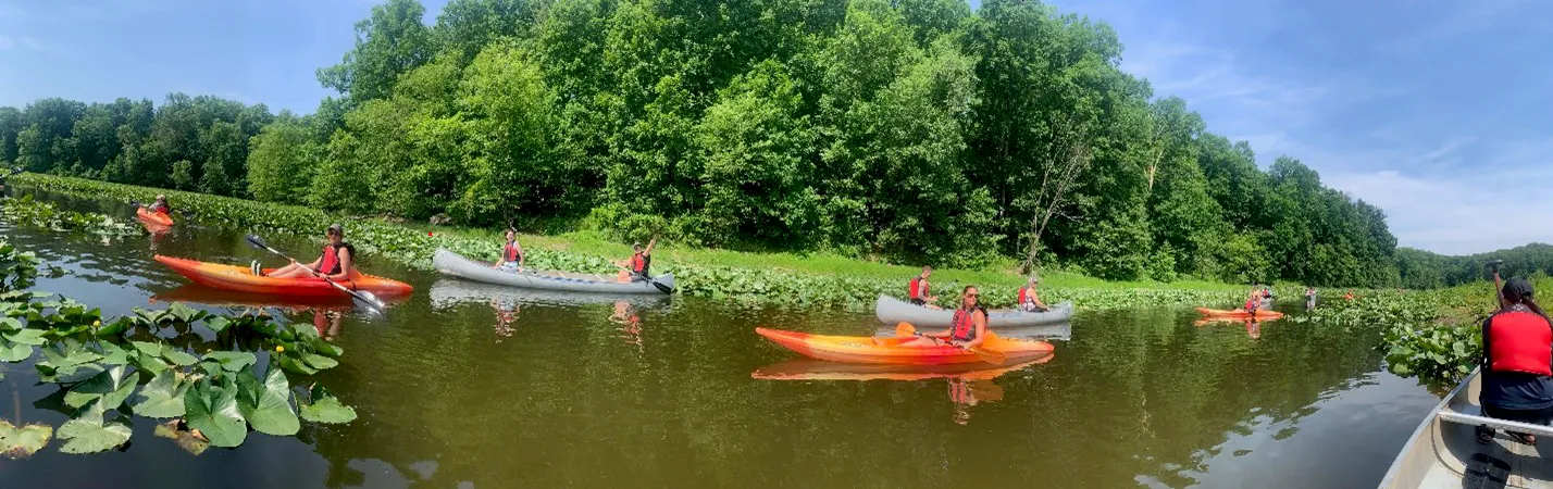 Students Canoeing