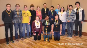 first place group for WorldWide Youth in Science and Engineering Academic Challenge